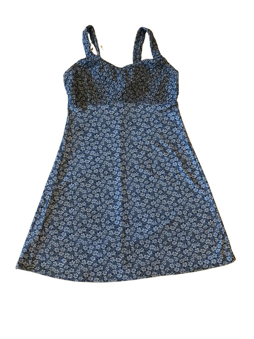 Y2K Vintage Weathervane Blue Daisy Floral Romantic Mini Dress